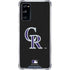 MLB Colorado Rockies - Solid Distressed Galaxy S20 FE Clear Case