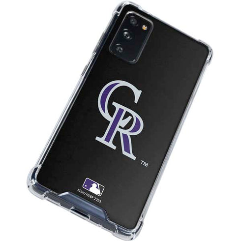MLB Colorado Rockies - Solid Distressed Galaxy S20 FE Clear Case