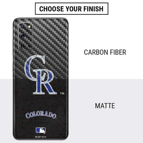 MLB Colorado Rockies - Solid Distressed Galaxy S20 Skin