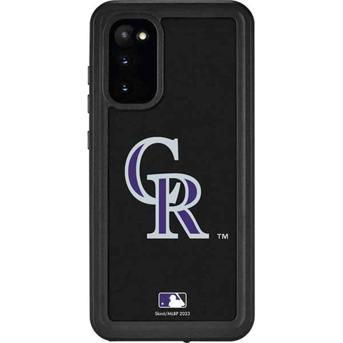 MLB Colorado Rockies - Solid Distressed Galaxy S20 Waterproof Case