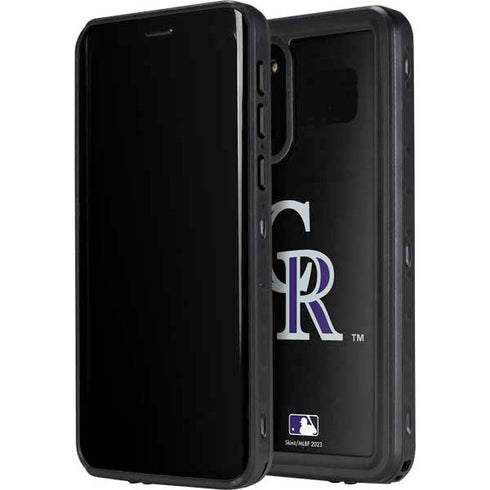 MLB Colorado Rockies - Solid Distressed Galaxy S20 Waterproof Case