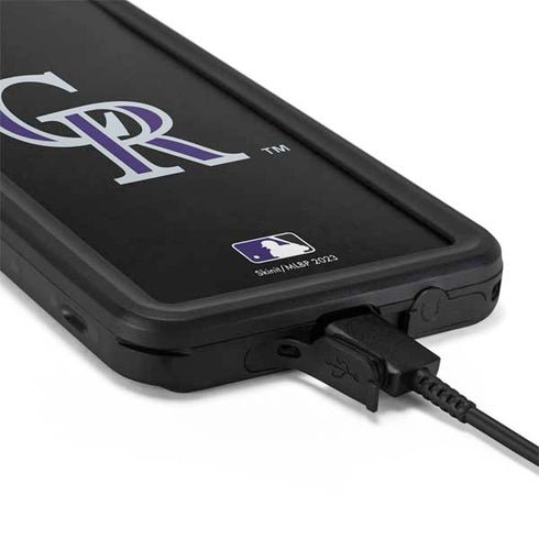 MLB Colorado Rockies - Solid Distressed Galaxy S20 Waterproof Case