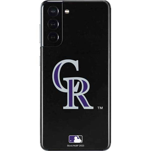 MLB Colorado Rockies - Solid Distressed Galaxy S21 5G Skin