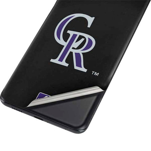 MLB Colorado Rockies - Solid Distressed Galaxy S21 5G Skin