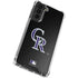 MLB Colorado Rockies - Solid Distressed Galaxy S21 FE Clear Case