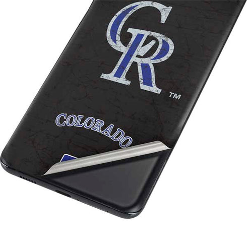 MLB Colorado Rockies - Solid Distressed Galaxy S21 Plus 5G Skin