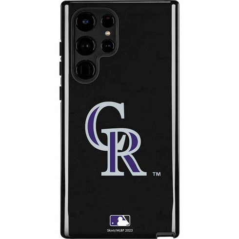 MLB Colorado Rockies - Solid Distressed Galaxy S22 Ultra Pro Case