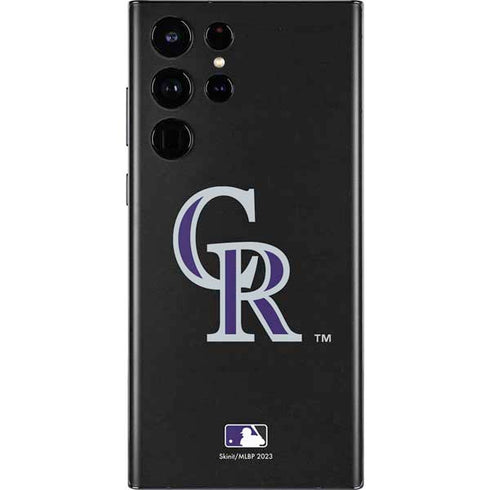 MLB Colorado Rockies - Solid Distressed Galaxy S22 Ultra Skin