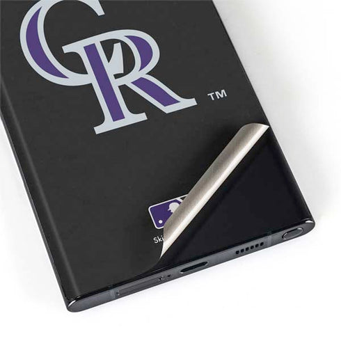 MLB Colorado Rockies - Solid Distressed Galaxy S22 Ultra Skin