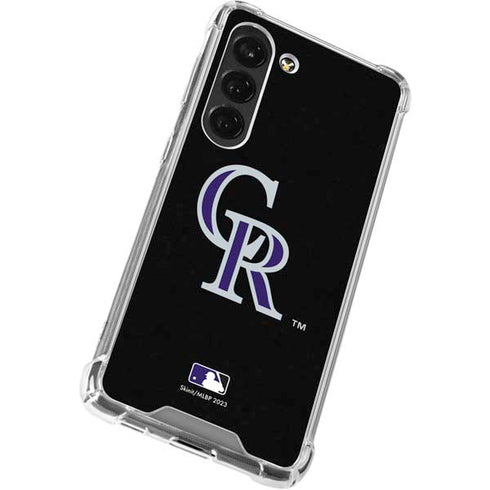 MLB Colorado Rockies - Solid Distressed Galaxy S23 Clear Case