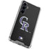 MLB Colorado Rockies - Solid Distressed Galaxy S23 FE Clear Case
