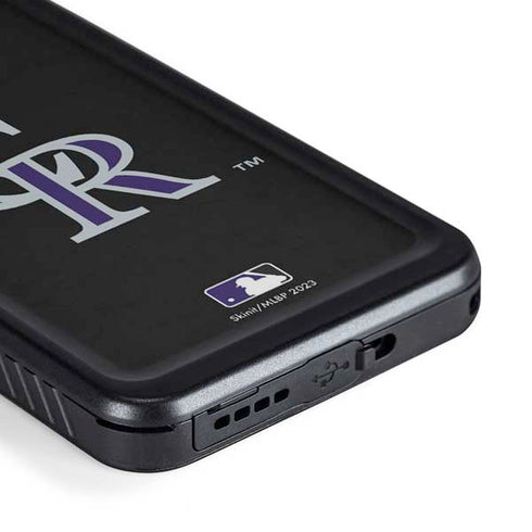 MLB Colorado Rockies - Solid Distressed Galaxy S23 Plus Waterproof Case