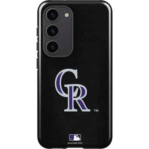 MLB Colorado Rockies - Solid Distressed Galaxy S23 Pro Case