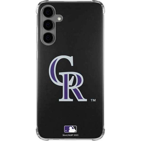 MLB Colorado Rockies - Solid Distressed Galaxy S24 Plus Clear Case