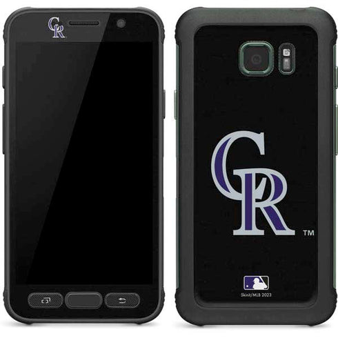 MLB Colorado Rockies - Solid Distressed Galaxy S7 Active Skin