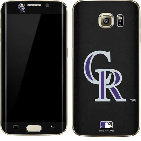 MLB Colorado Rockies - Solid Distressed Galaxy S7 Edge Skin