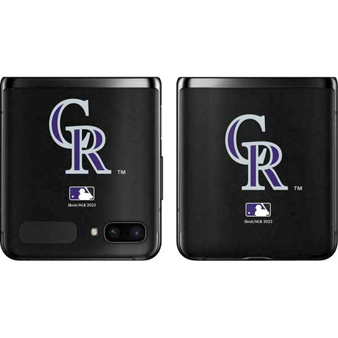 MLB Colorado Rockies - Solid Distressed Galaxy Z Flip Skin