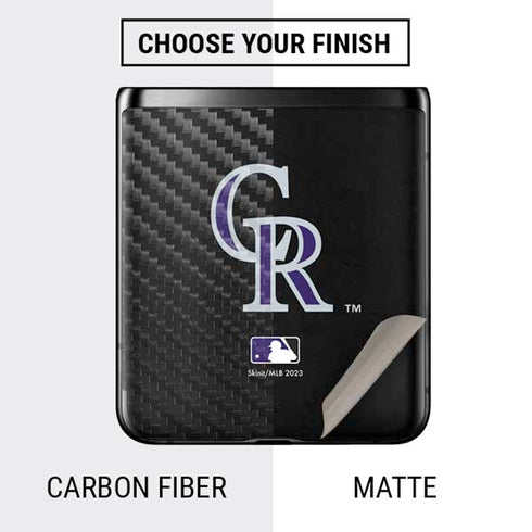 MLB Colorado Rockies - Solid Distressed Galaxy Z Flip Skin