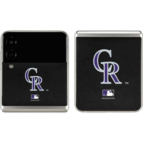 MLB Colorado Rockies - Solid Distressed Galaxy Z Flip3 5G Skin
