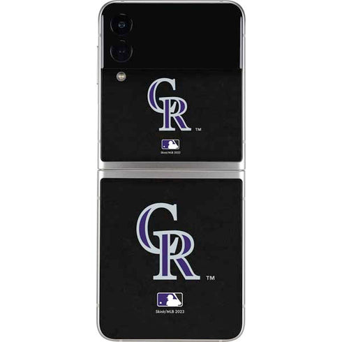 MLB Colorado Rockies - Solid Distressed Galaxy Z Flip3 5G Skin
