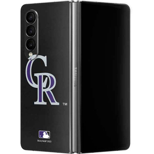 MLB Colorado Rockies - Solid Distressed Galaxy Z Fold4 5G Skin