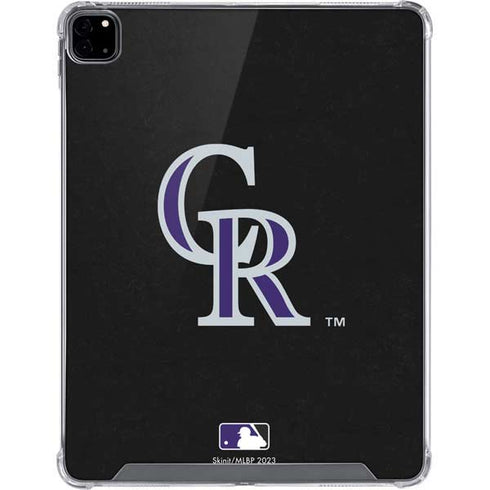 MLB Colorado Rockies - Solid Distressed iPad Pro 12.9in (2020) Clear Case