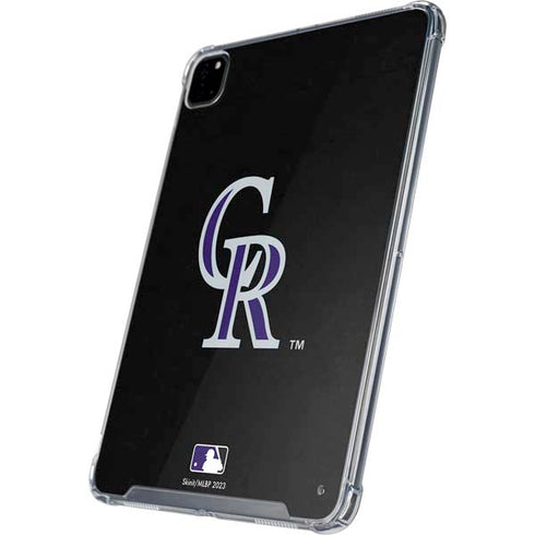 MLB Colorado Rockies - Solid Distressed iPad Pro 12.9in (2020) Clear Case
