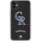 MLB Colorado Rockies - Solid Distressed iPhone 11 Clear Case