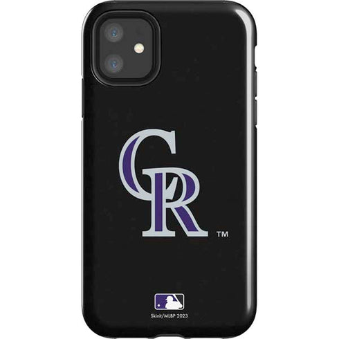 MLB Colorado Rockies - Solid Distressed iPhone 11 Impact Case