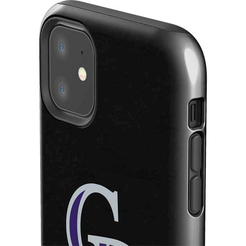 MLB Colorado Rockies - Solid Distressed iPhone 11 Impact Case