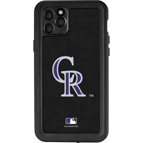MLB Colorado Rockies - Solid Distressed iPhone 11 Pro Max Waterproof Case