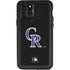 MLB Colorado Rockies - Solid Distressed iPhone 11 Pro Waterproof Case
