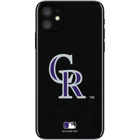 MLB Colorado Rockies - Solid Distressed iPhone 11 Skin