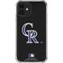 MLB Colorado Rockies - Solid Distressed iPhone 12 Clear Case