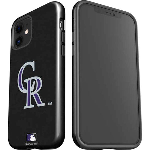 MLB Colorado Rockies - Solid Distressed iPhone 12 Impact Case