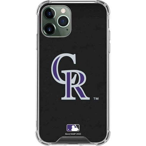 MLB Colorado Rockies - Solid Distressed iPhone 12 Pro Clear Case