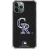 MLB Colorado Rockies - Solid Distressed iPhone 12 Pro Clear Case