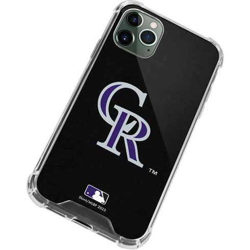 MLB Colorado Rockies - Solid Distressed iPhone 12 Pro Clear Case
