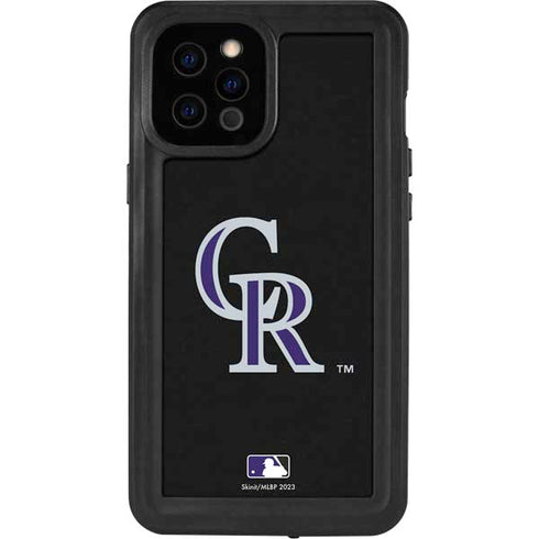 MLB Colorado Rockies - Solid Distressed iPhone 12 Pro Max Waterproof Case