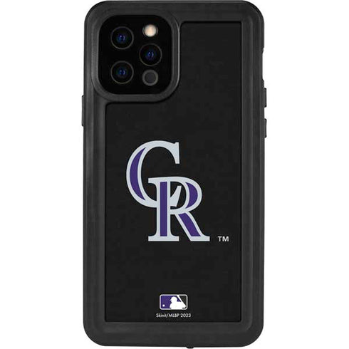 MLB Colorado Rockies - Solid Distressed iPhone 12 Pro Waterproof Case