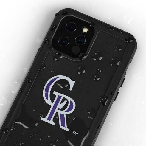 MLB Colorado Rockies - Solid Distressed iPhone 12 Pro Waterproof Case