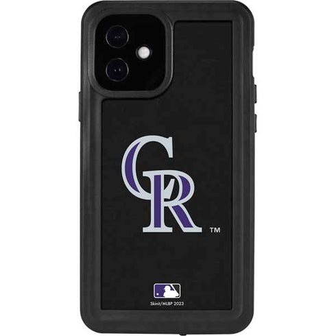 MLB Colorado Rockies - Solid Distressed iPhone 12 Waterproof Case