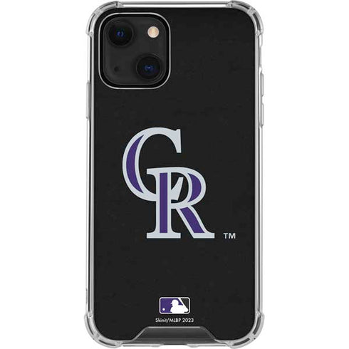 MLB Colorado Rockies - Solid Distressed iPhone 13 Mini Clear Case