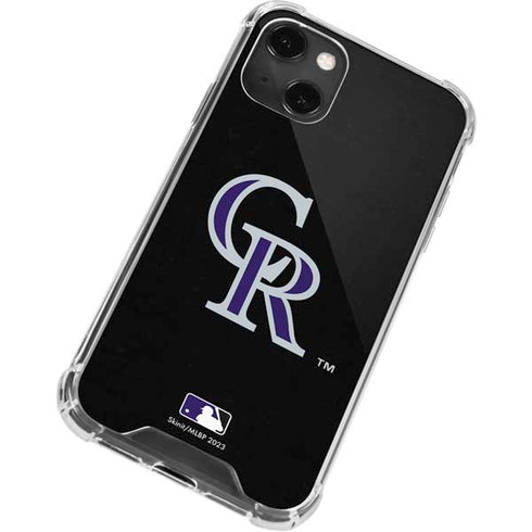 MLB Colorado Rockies - Solid Distressed iPhone 13 Mini Clear Case