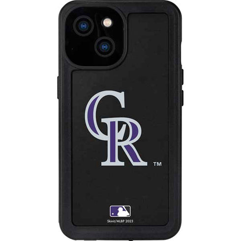 MLB Colorado Rockies - Solid Distressed iPhone 13 Mini Waterproof Case