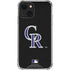 MLB Colorado Rockies - Solid Distressed iPhone 14 Clear Case