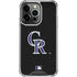MLB Colorado Rockies - Solid Distressed iPhone 14 Pro Clear Case