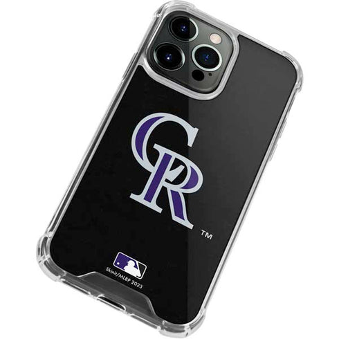 MLB Colorado Rockies - Solid Distressed iPhone 15 Pro Clear Case