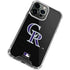 MLB Colorado Rockies - Solid Distressed iPhone 15 Pro Clear Case