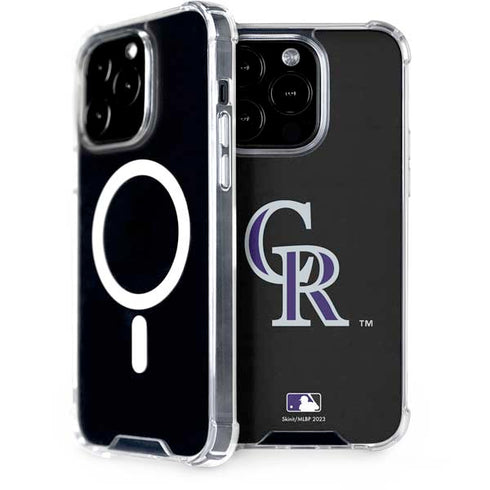 MLB Colorado Rockies - Solid Distressed iPhone 15 Pro MagSafe Case